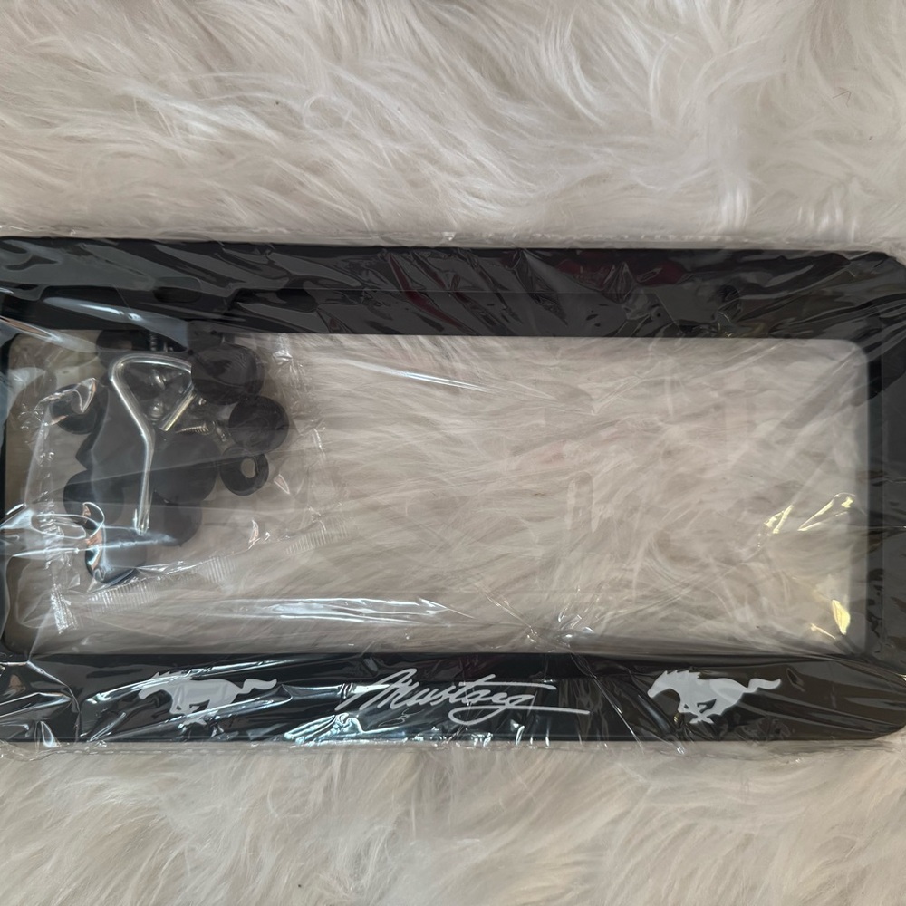 Mustang Black License Plate Frame
